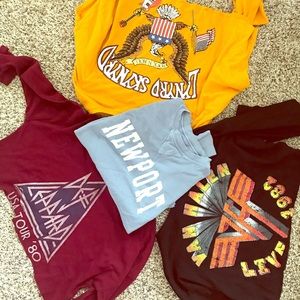 Vintage rocker crop tops